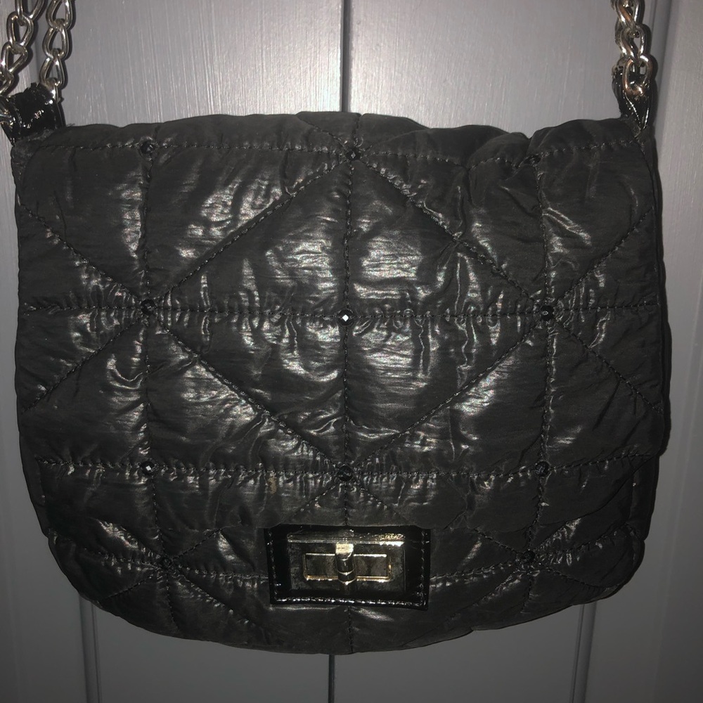 Big Buddha Black Quilted Chain Purse
